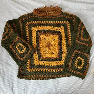 Handmade Crochet Mushroom Sweater